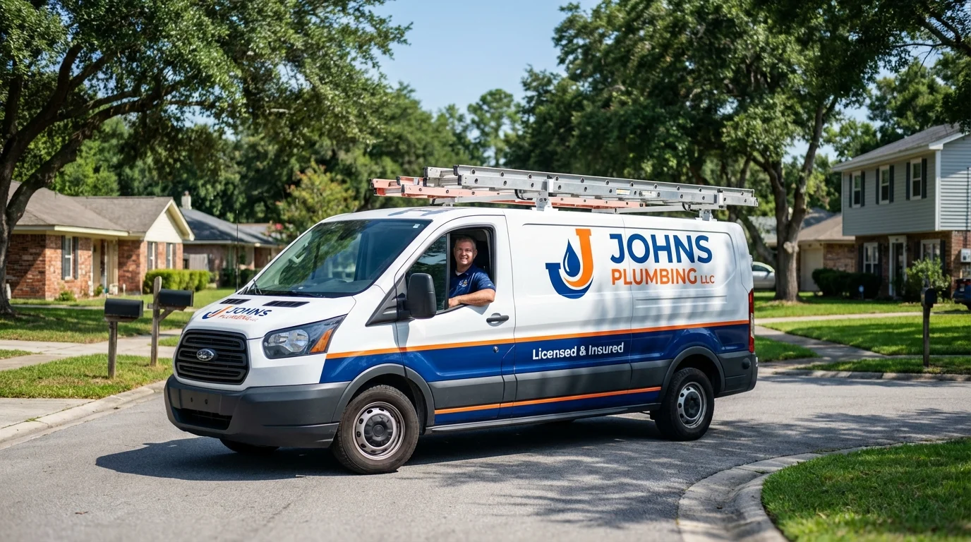 Johns Plumbing LLC service van in Waukegan, IL