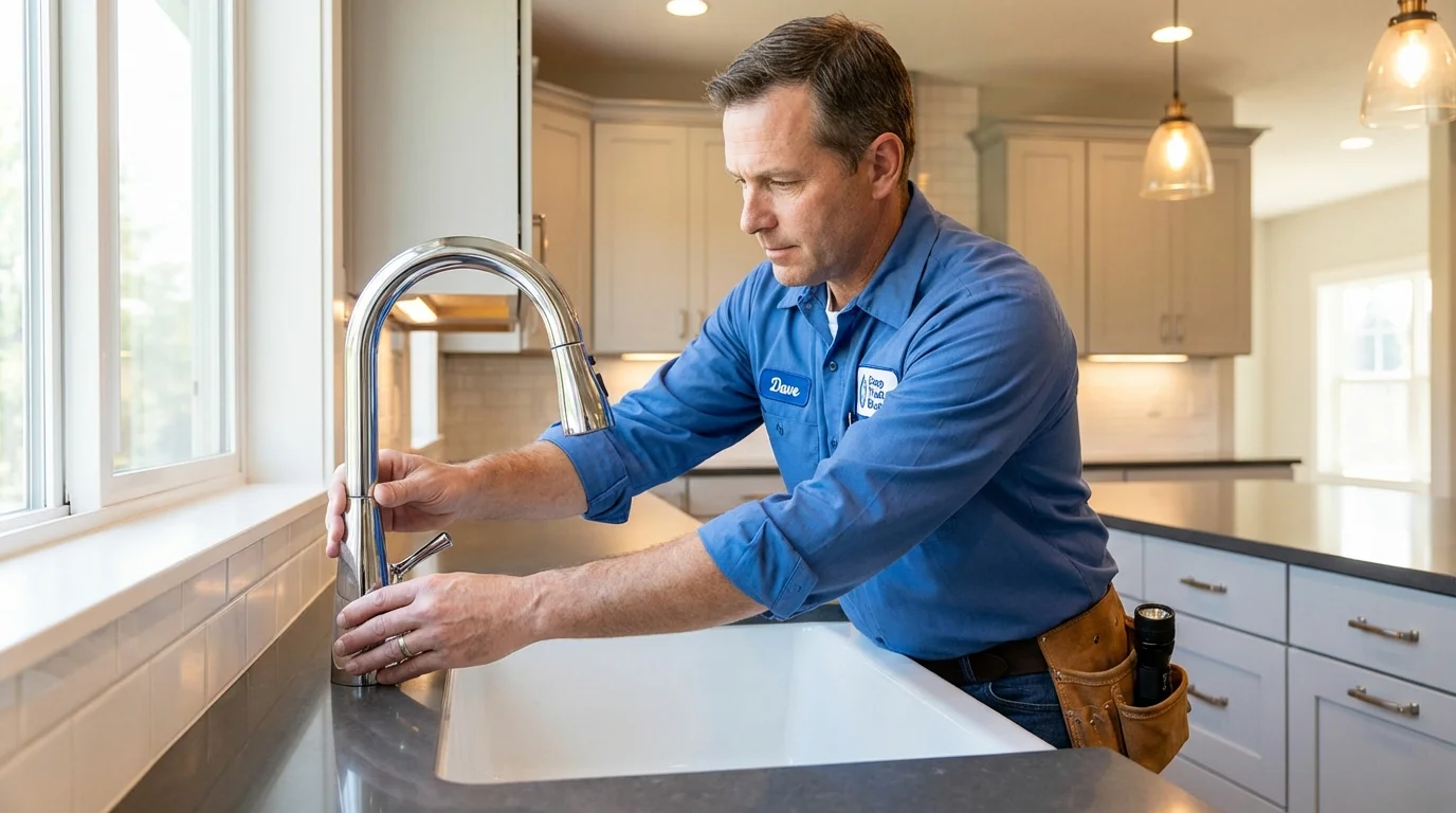Kitchen faucet installation by Johns Plumbing LLC in Waukegan